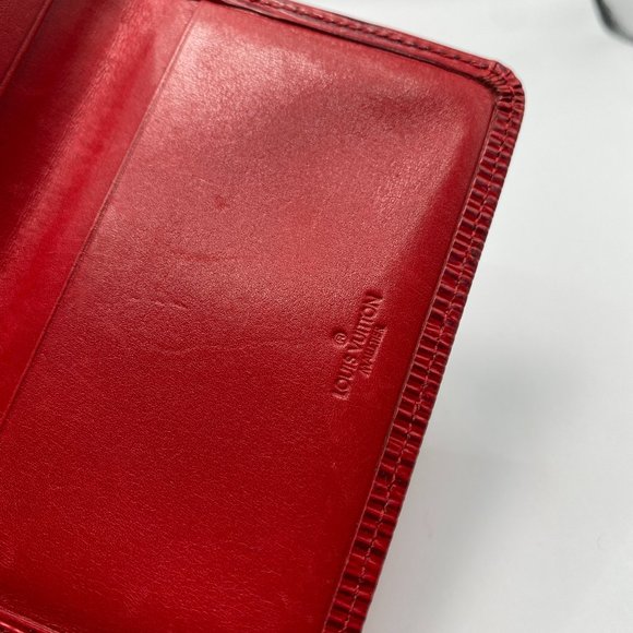 Louis Vuitton Red Epi Leather Porte 2 Cartes Vertical Card Case - Picture 6 of 7